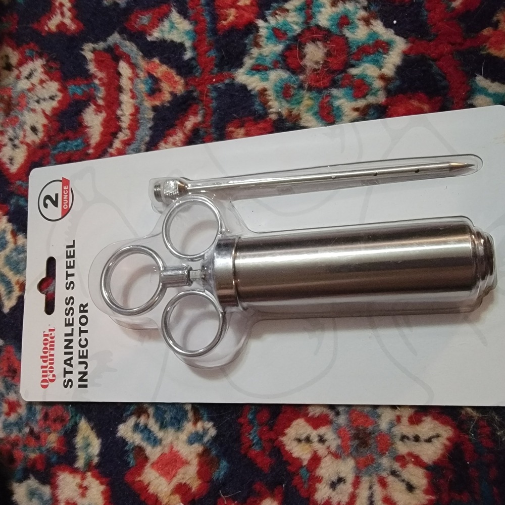 Outdoor Gourmet 2 Ounce Stainless Steel Meat Marinade Injector Kit New